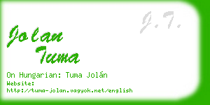 jolan tuma business card